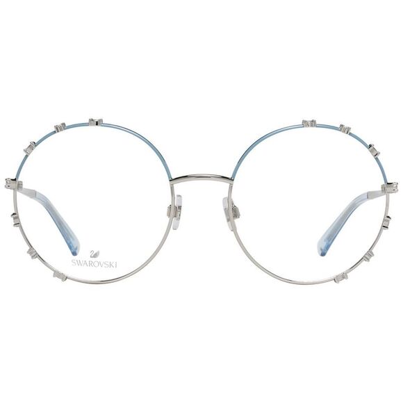 Swarovski Round Crystalembellished Metal Glasses SK5310 Women Silver Frames